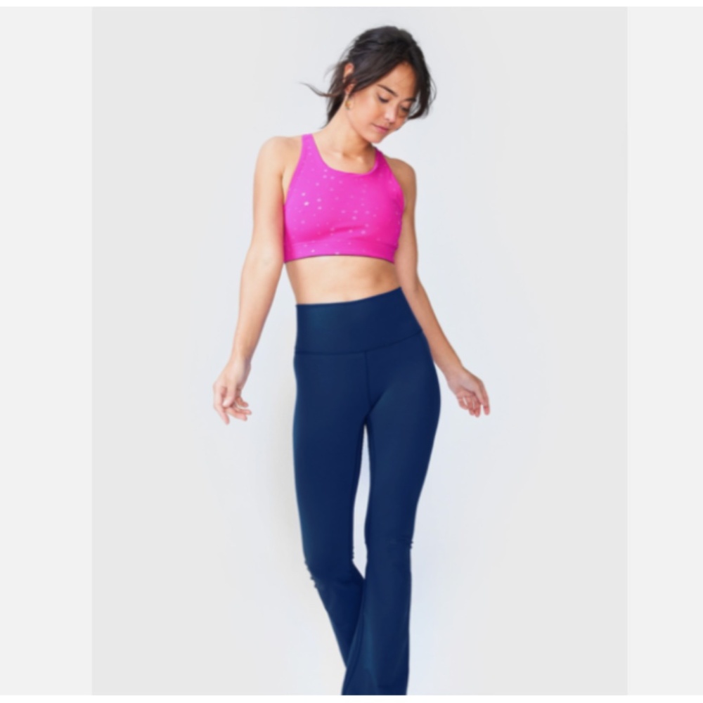 Terez Navy TLC Flare Leggings 9504 XL NWT $90